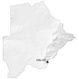 Botswana Physical Map