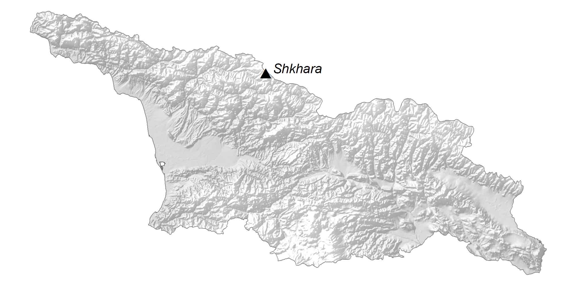 Georgia Elevation Map