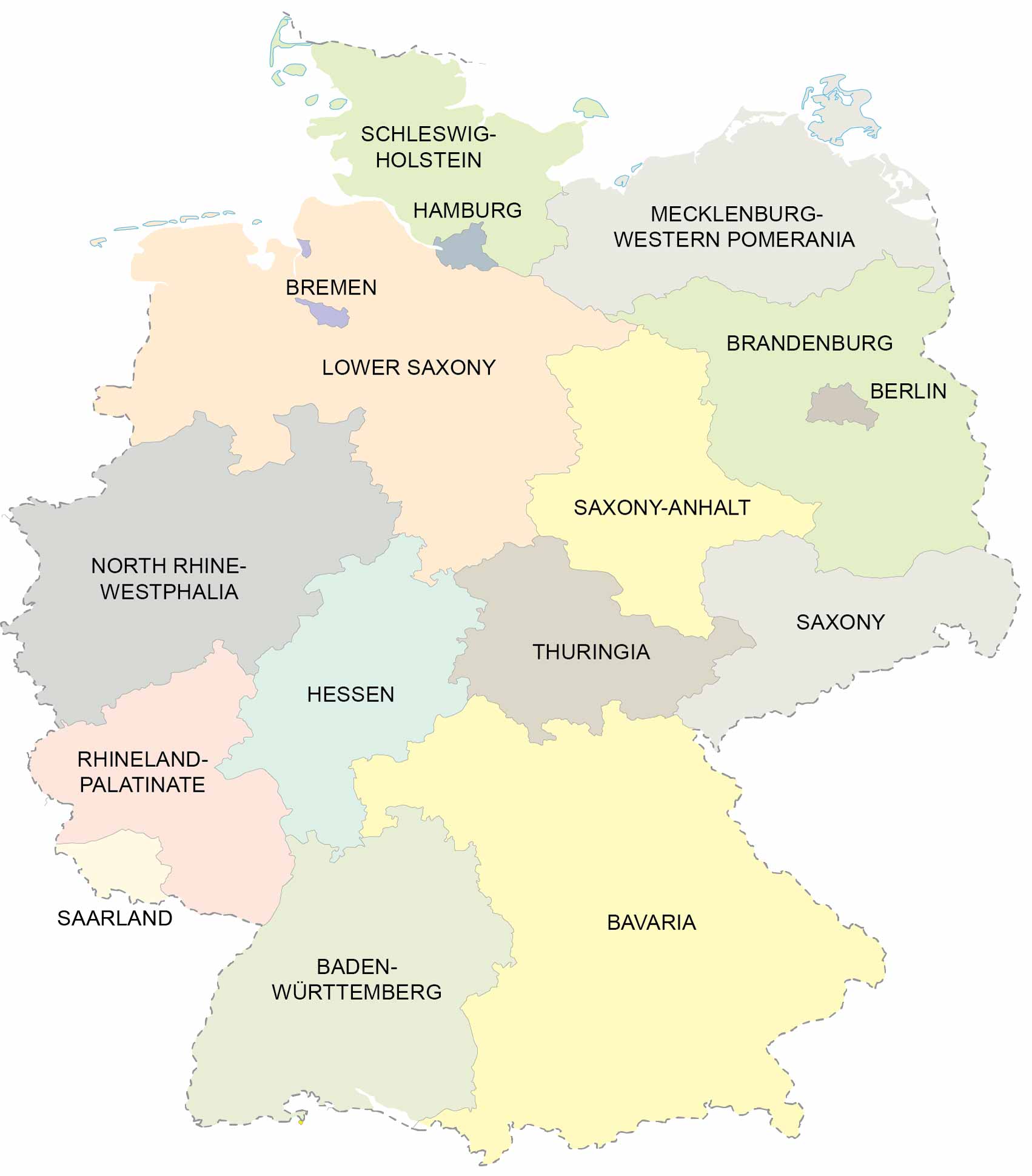 Germany States Map