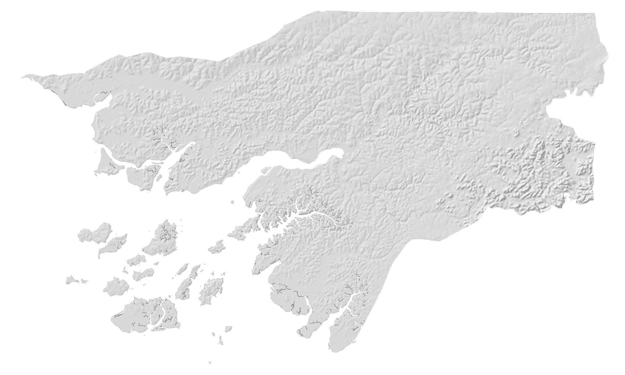 Guinea Bissau Elevation Map